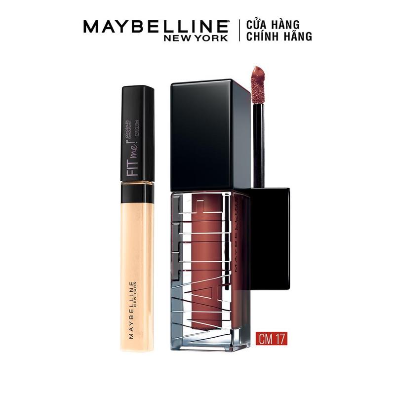 [GIVEAWAY] [Bộ Trang Điểm] Kem Che Khuyết Điểm Mịn Lì Fit Me Concealer + Son Kem Mịn Lì Như Nhung Cushion Mattes Maybelline New York