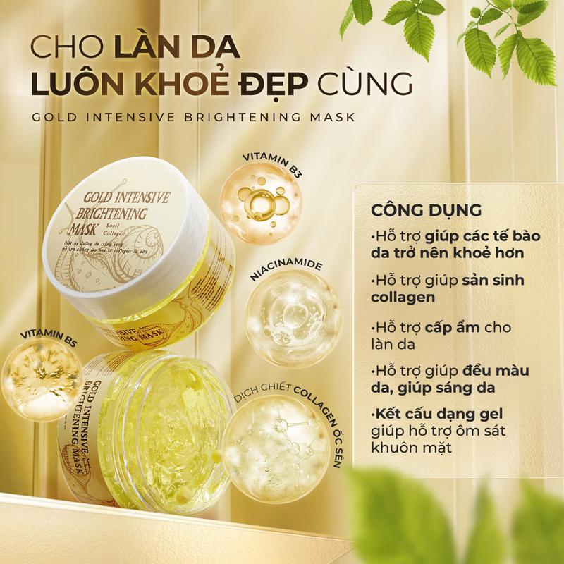 Mặt Nạ Thạch Ốc Sên Collagen 50ml - Tặng Cọ Quét Mặt Nạ & Bông Nở Rửa Mặt Bọt Biển Cosmetics Làm Đẹp Da Mask Đắp Mặt Dưỡng Da Mặt Dưỡng Ẩm Da Skincare Chăm Da Đón Tết
