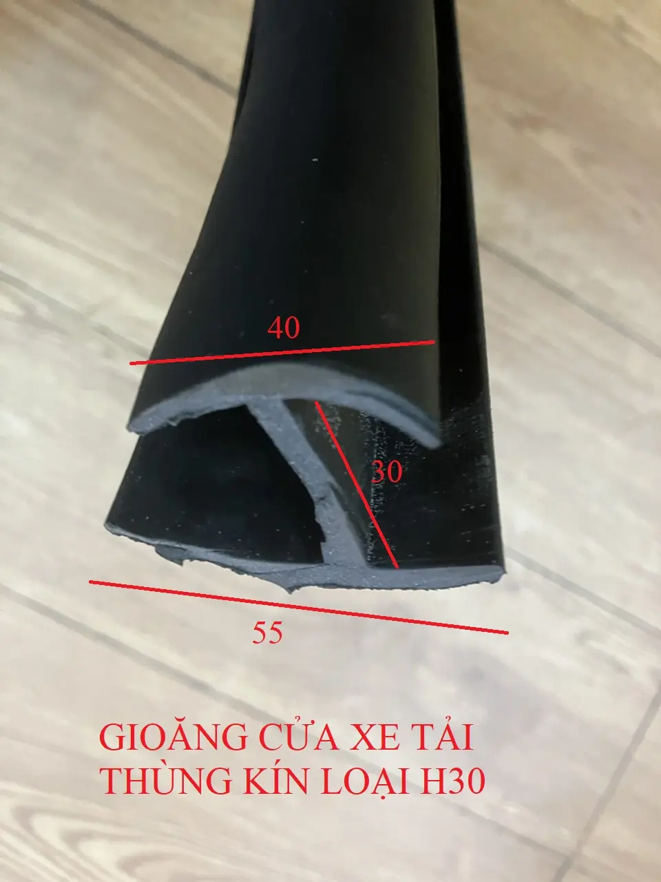 1 m gioăng cửa, ron cửa thùng xe tải biên dạng H, kích thước rãnh 30 #Phụ Kiện Thùng Xe Tải