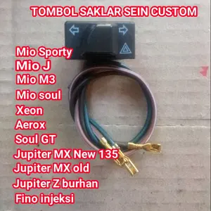 Sparepart Tombol penggaganti Saklar kiri Sein Hazard Mio MX Xeon Soul Gt dll