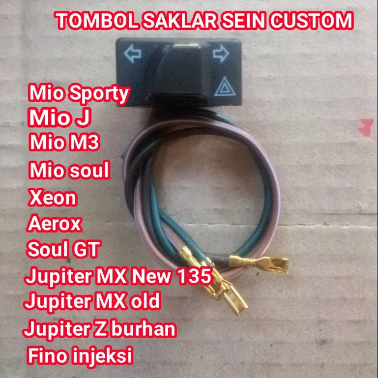 Sparepart Tombol penggaganti Saklar kiri Sein Hazard Mio MX Xeon Soul Gt dll