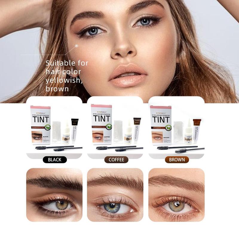 Easy Coloring Eyebrow Tinted Cream Kit, 1 Set Long-lasting Eyebrow Cream with Eyebrow Brush, Universal Eyebrow Tinting Kit, Eye Brow Dye Eyebrow Makeup Kit 5