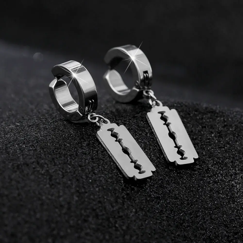 Earrings With Blade Retro Punk Personality Hip-hop Street Trendy Men's