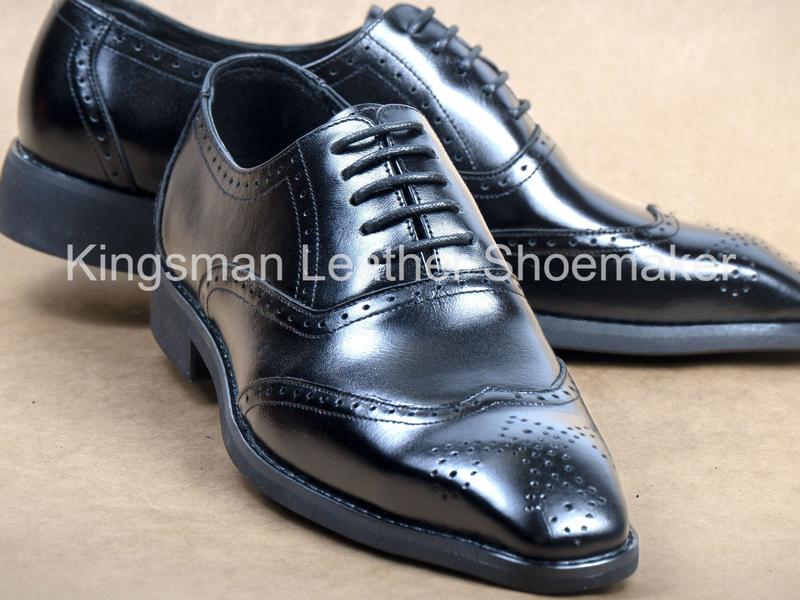 Giày Công Sở Nam Oxford Wingtips Da Bò Cao Cấp vừa cổ điển Shoes Leather giay t 1