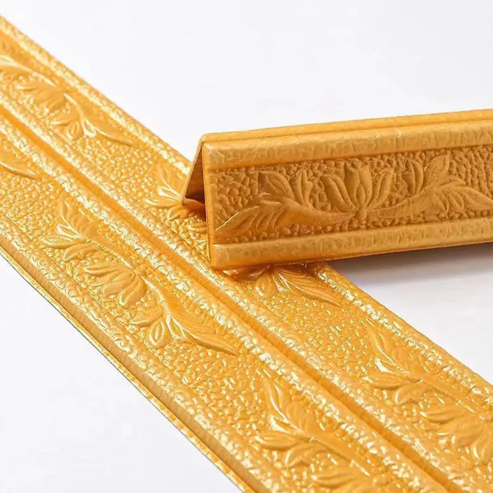 Trim Pengacuan Papan Dasar Fleksibel, Pelekat Jalur Tepi Dinding Buih 3D, Pelekat Sendiri, Kalis Air, Pelekat Garis Pinggang Sudut Papan Dasar, Hiasan Rumah, 230cmX8cm
