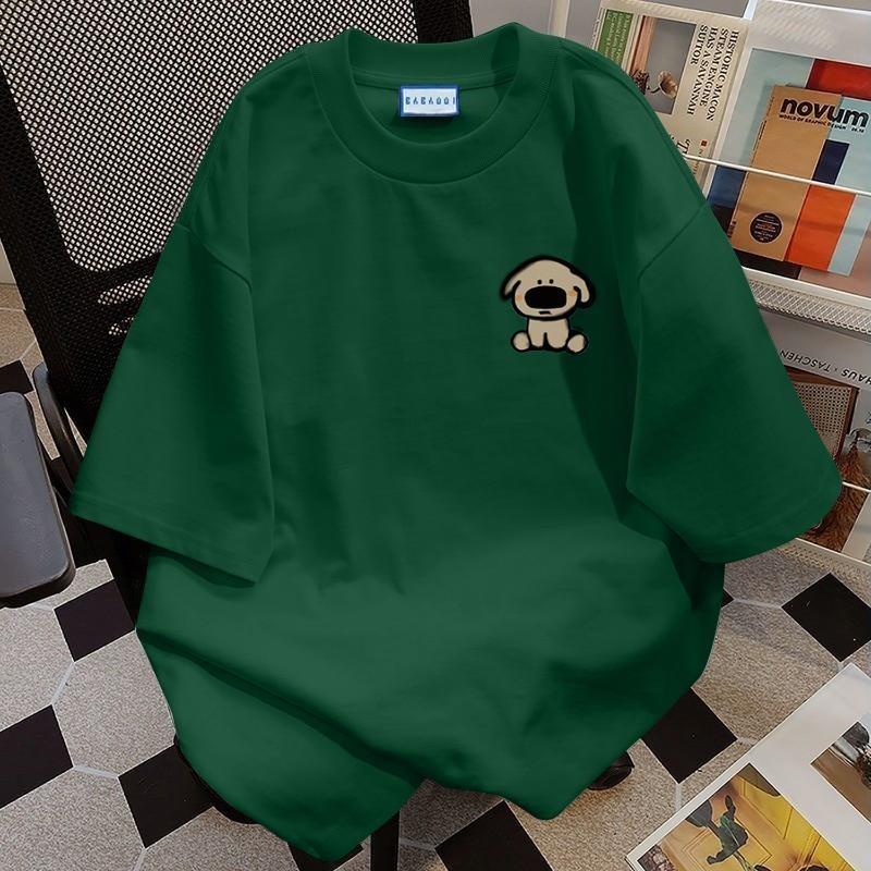 Product Introduction of 100% Cotton Puppy Cute Printed Short Sleeve T-Shirt Unisex Summer Loose Top boxy  shirt oversized  shirt  men 13