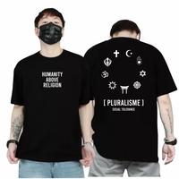 Gambar ( BAYAR DI TEMPAT ) Binigue Baju Atasan Sablon 7 Warna Kaos Distro Pria Pluralisme Glow In The Dark Dtf T shirt Kaos Pria Oversize T-shirt Tees Pria Wanita Size S M L XL XXL - Hitam - ABU Premium, S dari HOUSE OF TAMBIYU Kota Administrasi Jakarta Selatan 4 Tokopedia