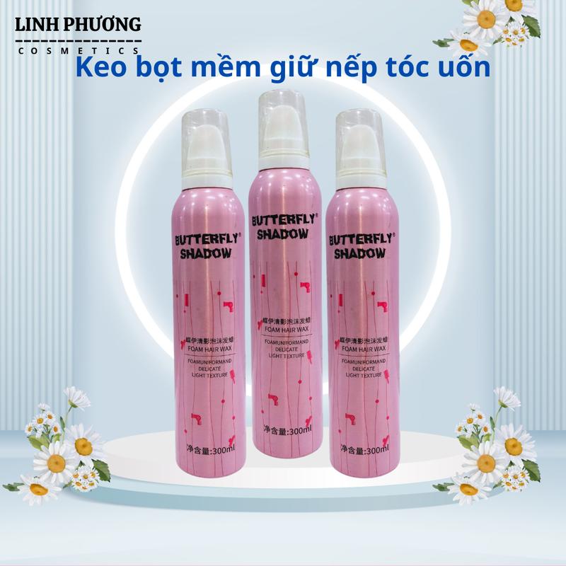 Keo bọt mềm giữ nếp tóc uốn 1 chai, dạng bọt, chai màu hồng. Nữ Women