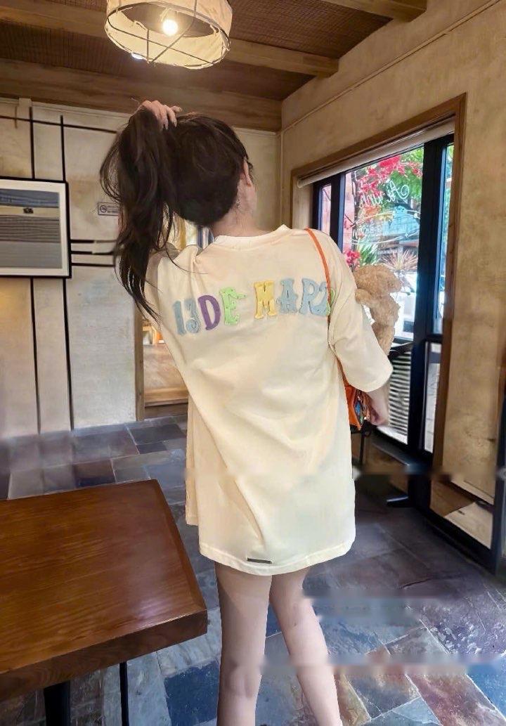 Product Introduction of [LUCY STORE HN] A21 Áo thun chữ xù kèm gấu dễ thương cho nữ 10