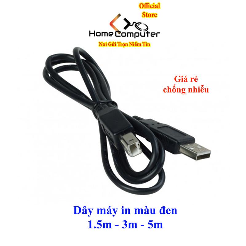 Dây cáp máy in 1.5m,3m,5m đen. hàng giá rẻ, chống nhiễu truyền tín hiệu ổn định
