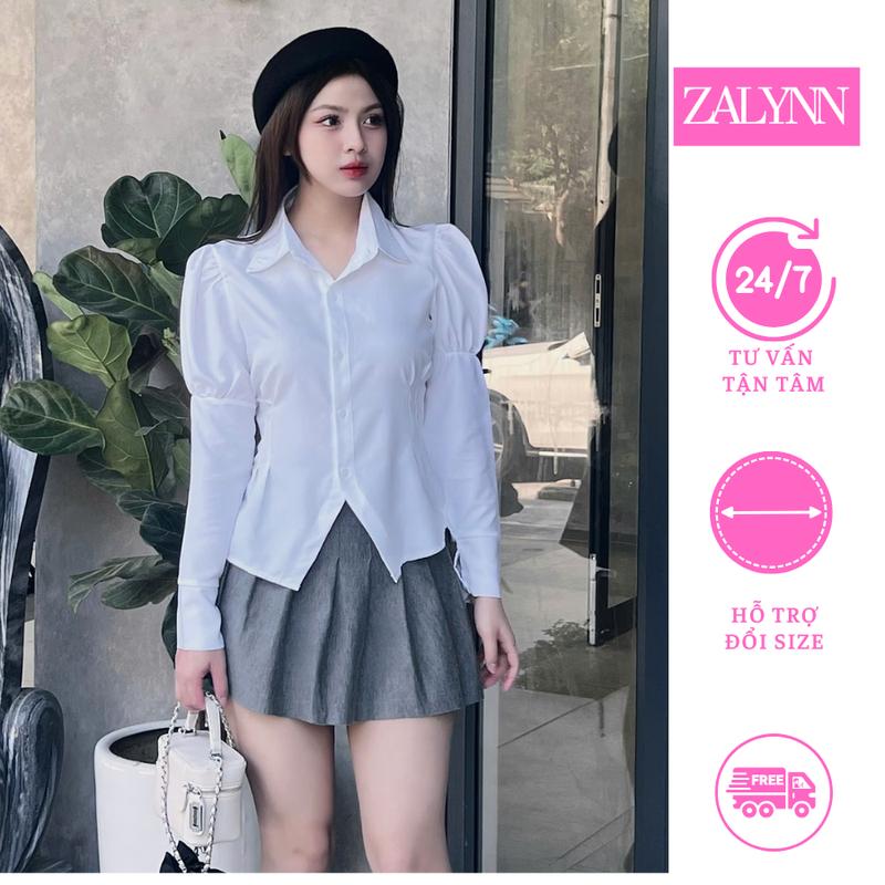 Áo Sơ Mi Kiểu Tay Phồng SM02 Dáng Ôm Cột Dây Thời Trang Xinh Cho Nữ Top bán chạy 2024 Women Shirt