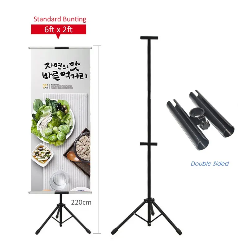 Tripod Bunting Banner Double Sided T-Stand 2meter height adjustable