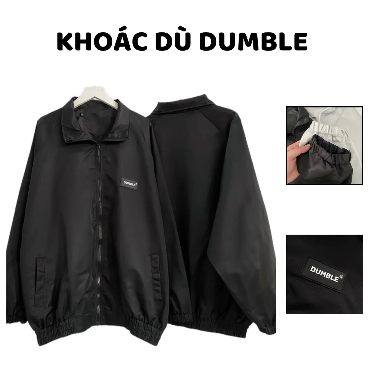 Áo Khoác Dù 2 Lớp Có Túi Trong Nam Nữ Unisex DDB Tag Cao Su 22Nastore