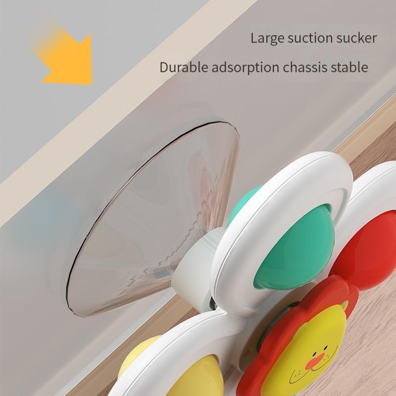 Suction Cup Spinner Toys, 3pcs/set Cartoon Animal Design Spinning Top, Rotating Finger Educational Grasping Toys, Rotating baby Toy with Suction Cup, Baby Toys Infant Toys Toddler Toys 6