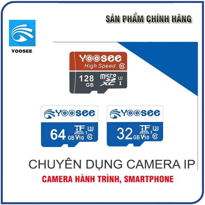 Thẻ nhớ Micro SD Yoosee 32GB | 64GB | 128GB Cao cấp, Class 10 Chuyên dụng Camera, điện thoại Phụ Kiện