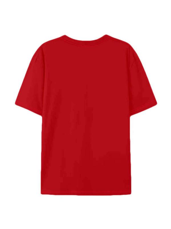 【Plus Size】Heart Print Round Neck Tee, Fashion Casual Short Sleeve T-shirt for Daily Outdoor Wear, Women Plus Clothing for All Seasons 8