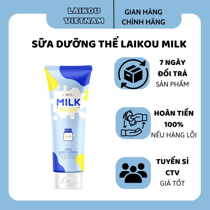LaiKou Dưỡng Thể Chiết Xuất Từ Sữa Dạng Tuýp 120g Nữ Dưỡng Body Skincare Dưỡng Women Làm Đẹp Da