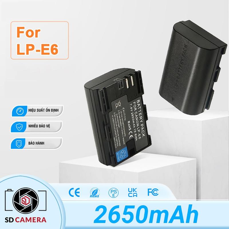 Pin LP-E6 cho Máy ảnh Canon 60D 70D 80D 90D 6D Mark II 5D Mark III E6 Dung…