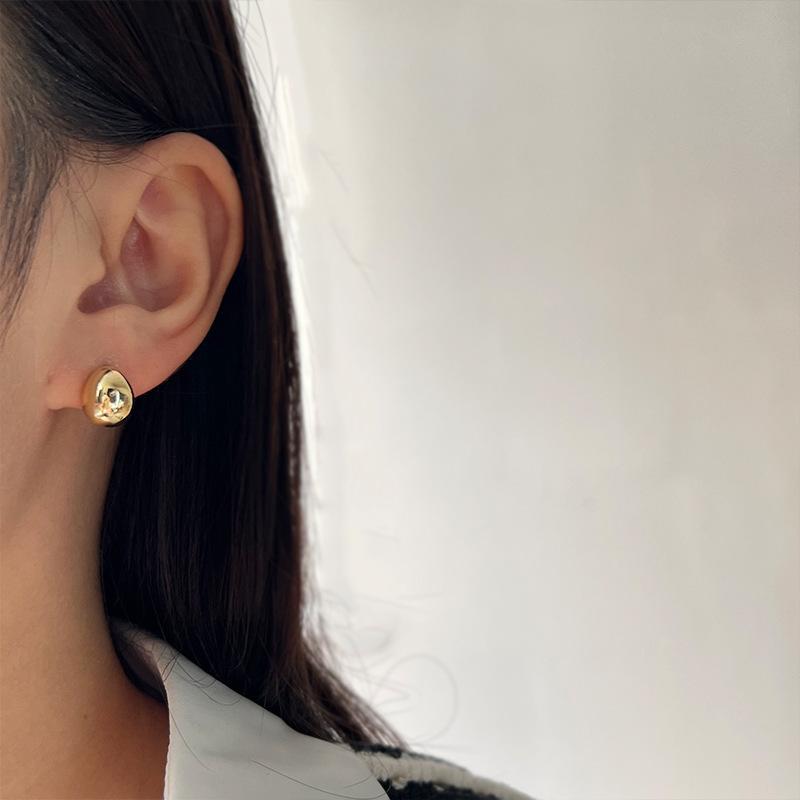 Product Introduction of 925 Sterling Silver Needle High-Grade French Style,Retro round earrings geometric earrings female,Simple and Small Earrings Cold Style All-Match Earrings 8