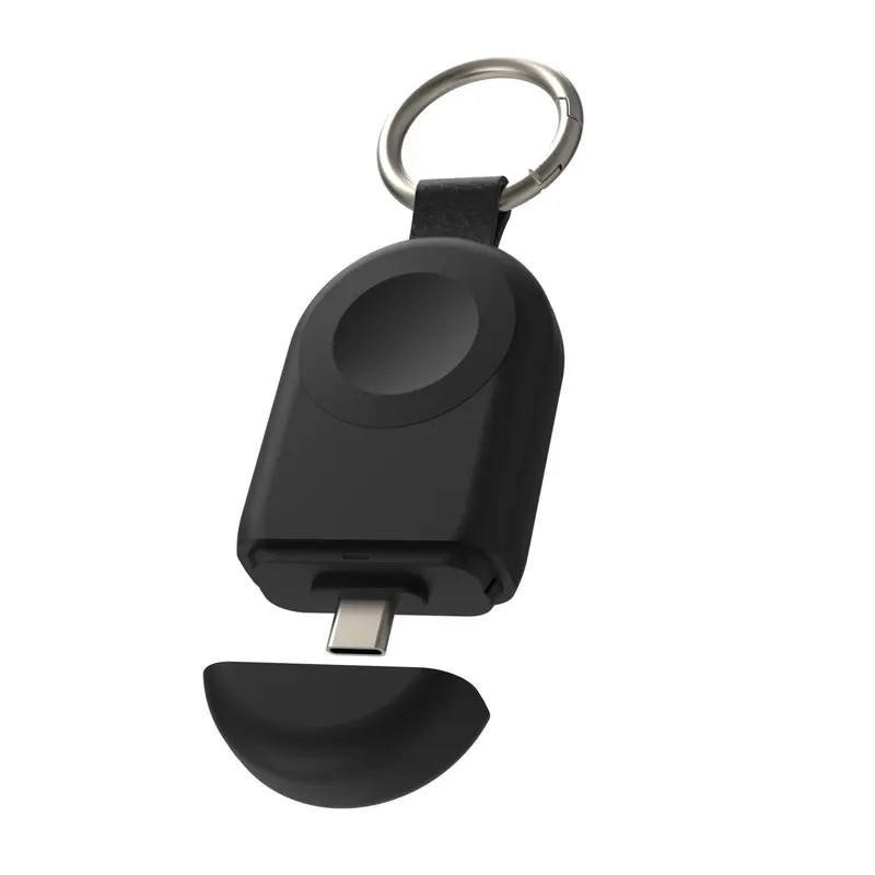 Portable Magnetic Wireless Charger, 1200mAh Keychain Power Bank with Indicator Light, Compatible with iWatch & AirPods Series 0
