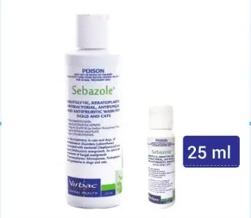 SEBAZOLE 25 ml / SHAMPO JAMUR KUCING ANJING SEBAZOLE / VIRBAC - Shop ...