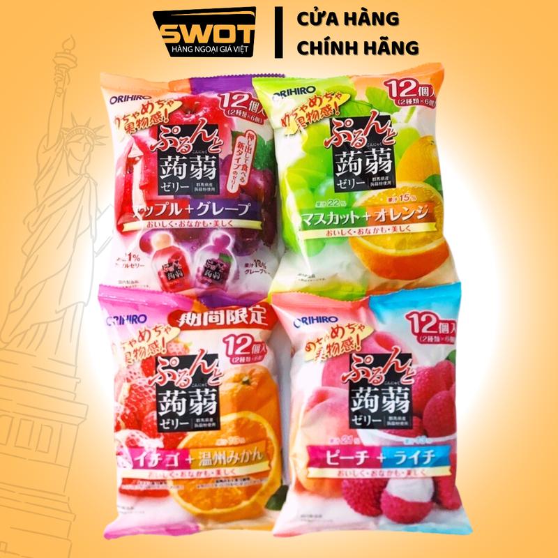 ORIHIRO Thạch Rau Câu Xỉ 240g Nhiều Vị, Ăn Vặt Thạch Trái Cây Chính Hãng Nhật Bản Snack Food - SWOT