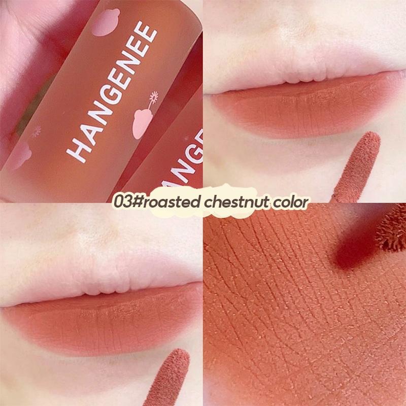 Bộ Son Môi Lỏng, Gương Lustrous Dewy Finish, Bộ Men Môi Dưỡng Ẩm Lâu Dài, In Hình Gấu Dễ Thương Cosmetic Mỹ Phẩm Trang Điểm 3