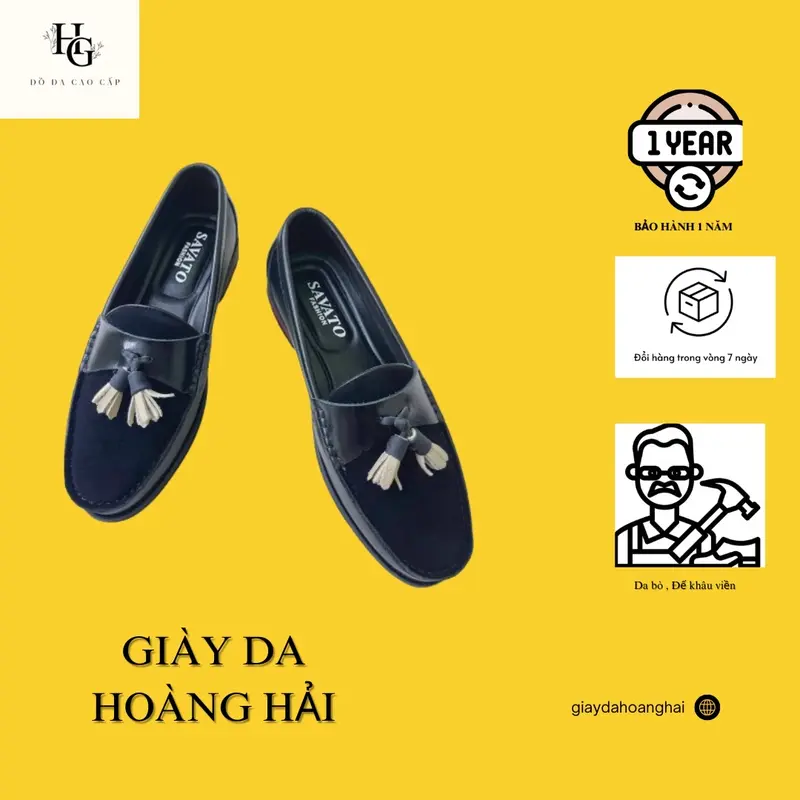 [Mã T11] Giày dio da bò Nappa nhập khẩu cao cấp Shoes Nam Đế Bằng 1