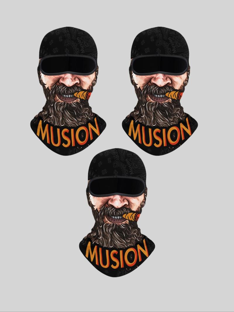 Product Introduction of Figure & Skull Print Full Face Mask, Breathable Windproof Sun Protection Face Cover for Cycling Riding Motorcycle, Sports & Outdoor Clothing Accessories 3