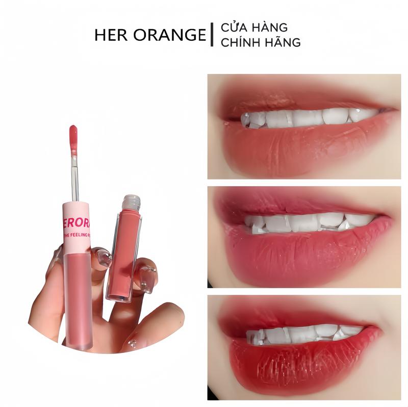  Son Kem Lì Bóng 2 Đầu Herorange Giúp Môi Căng Mộng Mền Mịn Lâu Trôi 