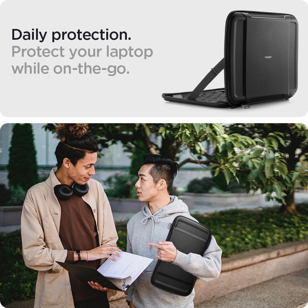 Spigen Macbook Pro 14" (2021) Pouch Rugged Armor Pro - Black AFA04270-1