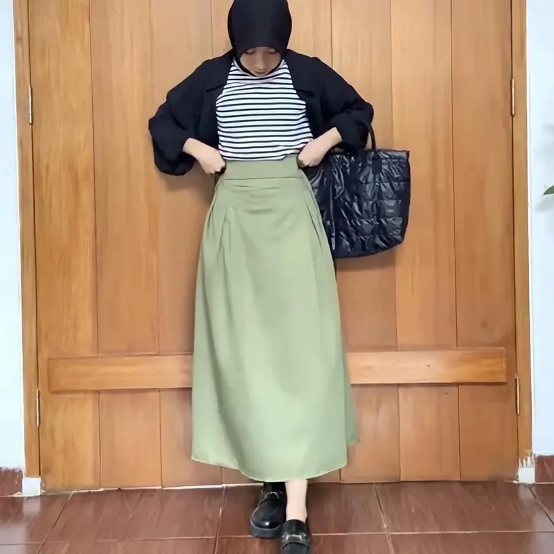 LILY HIGHWAIST SKIRT - Rok Basic Polos - Rok Korean Style 5