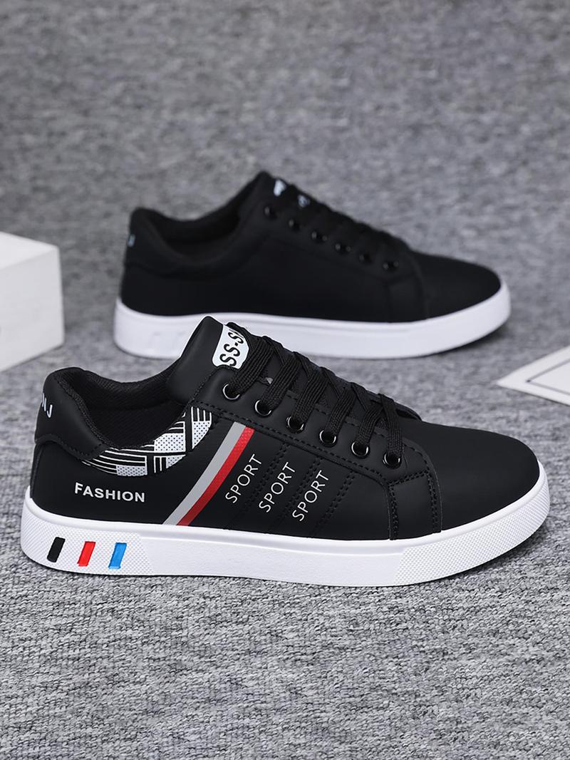 Product Introduction of Men's Fashionable Lace Up Low Top Sneakers, Casual Comfortable Breathable Sports Shoes, Trendy All-match Sneakers for Daily Wear 8