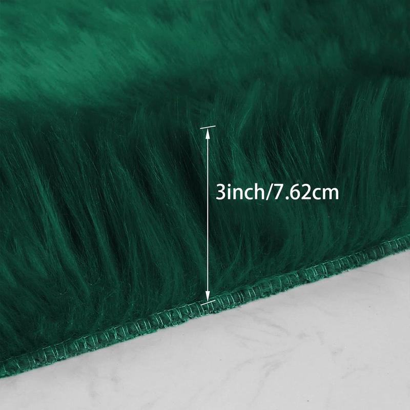 Fluffy Area Rug, 1 Count Non-slip Soft Floor Mat, Decorative Carpet for Home Living Room Bedroom Hotel Dormitory 6