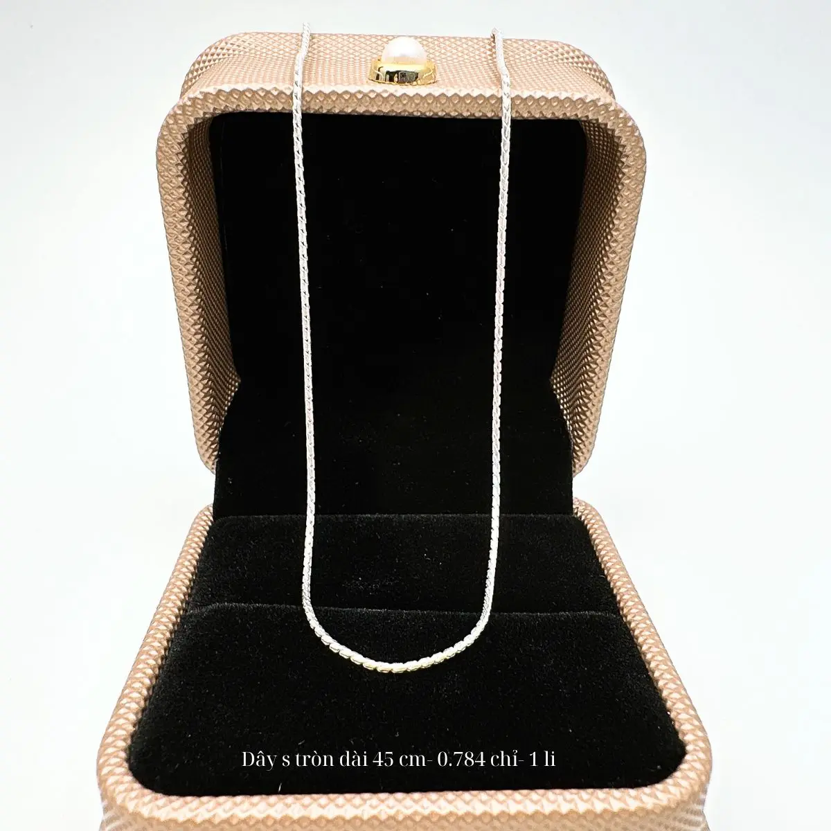 Dây chuyền bạc nữ Bạc Thanh Thủy vòng cổ bạc nữ kiểu s tròn dài 45cm 0.784 chỉ bạc ta nguyên chất