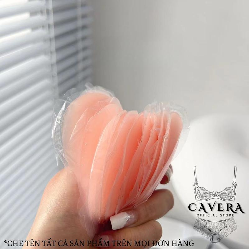Hộp 10 miếng dán ngực silicon sử dụng nhiều lần CAVERA D306 Nữ Cao Su Women 4