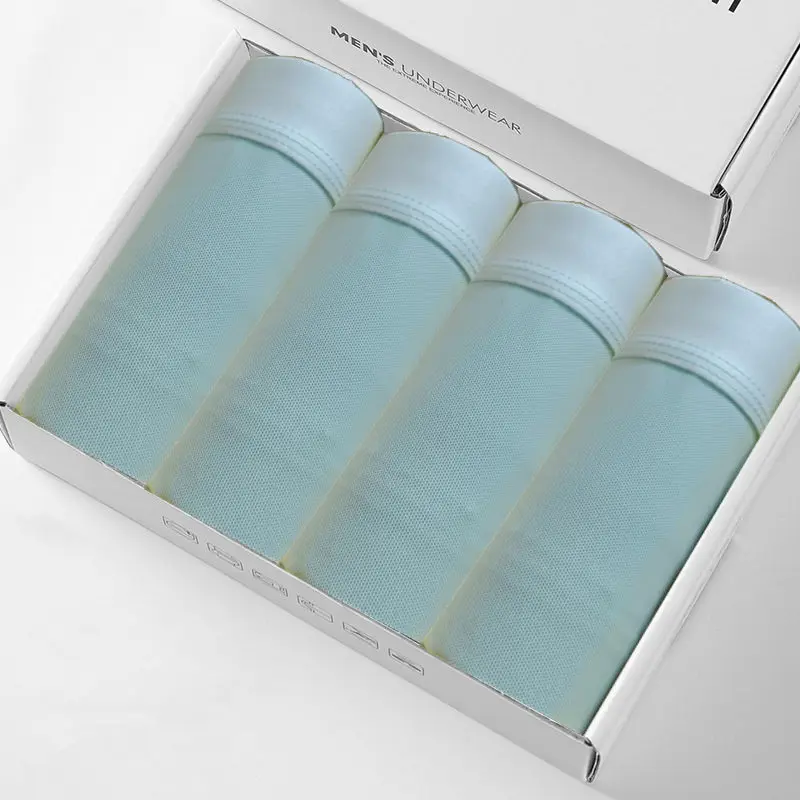 Quần Lót Nam, Lưới Lụa Ngầu Đá, Quần Đùi Boxer, Đồ Lót Nam, Bộ 4 Chiếc