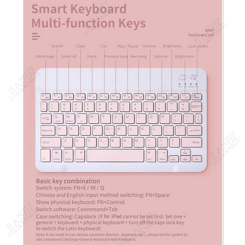 Product Introduction of Multi-functional Bluetooth keyboard supports three connection methods and can be switched between multiple devices. It can be purchased with a tablet at a discount 8