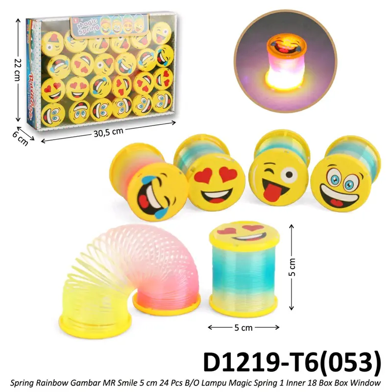 Mainan Anak Rainbow Magic Spring Led Karakter/ Mainan Pegas Pelangi Led Karakter 0
