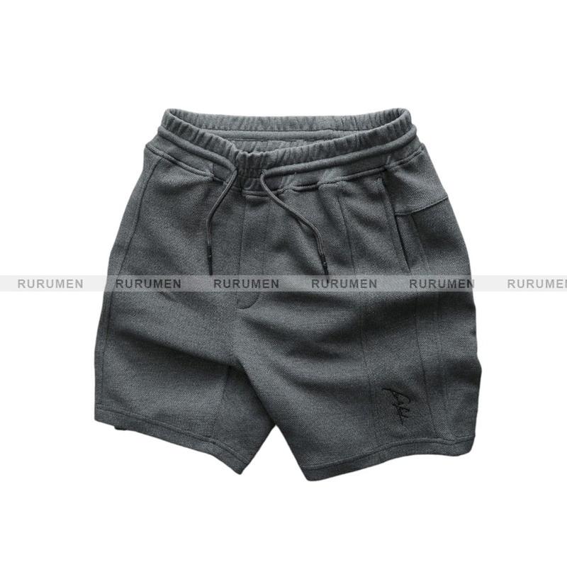 Quần Nam Short Thun RURUMEN Quần Thun Nam Thêu Logo Chữ Cao Cấp Màu Đen, Xám Chuột 2