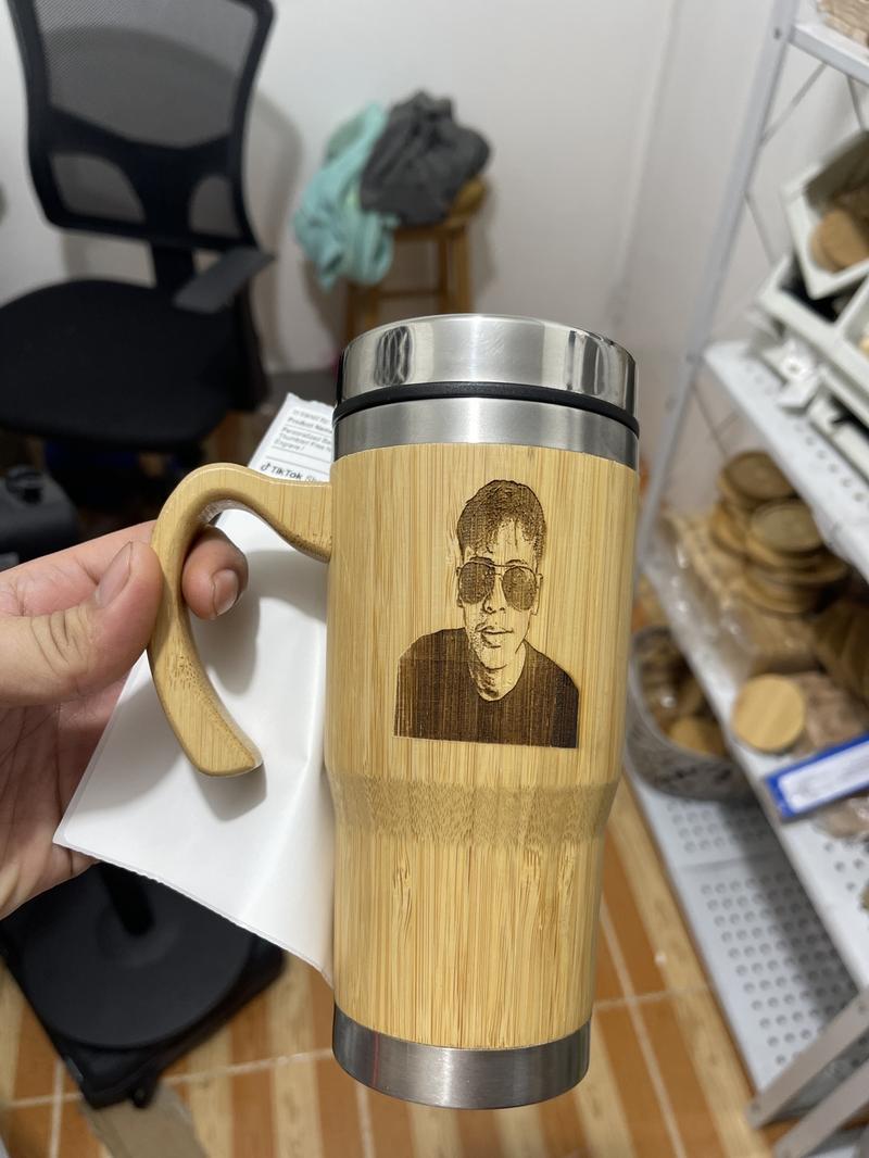 Product Introduction of Personalized Bamboo Mug Thumbler/ Free Name/Laser Engrave / Coffee Cup 4