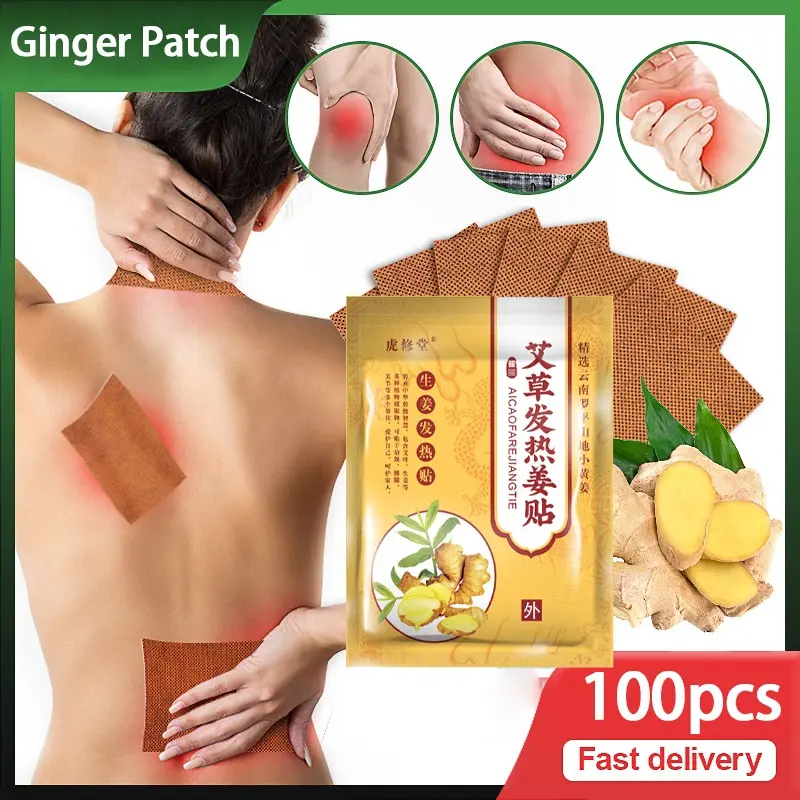 100pcs Herbal Ginger Patches original for pain relief Promote Blood ...