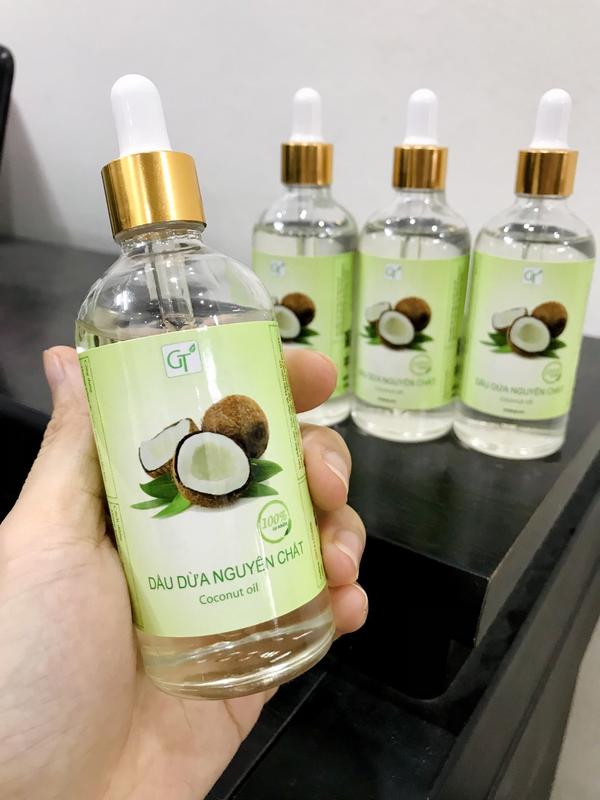 Dầu Dừa Cao Cấp GT Chai 100ml - Tự Nhiên Nguyên Chất - Dưỡng Mi, Dưỡng Môi, Dưỡng Da, Dưỡng Tóc Massage Dưỡng Body 1