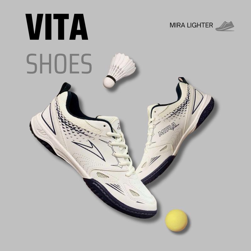 [Tặng kèm vớ] Giày thể thao cầu lông MIRA Lighter Size 38-45, giày bóng chuyền, bóng bàn cày sân bê tông, chất liệu da phối vải lưới, đế cao su siêu bám sân [CMR1] Sneaker