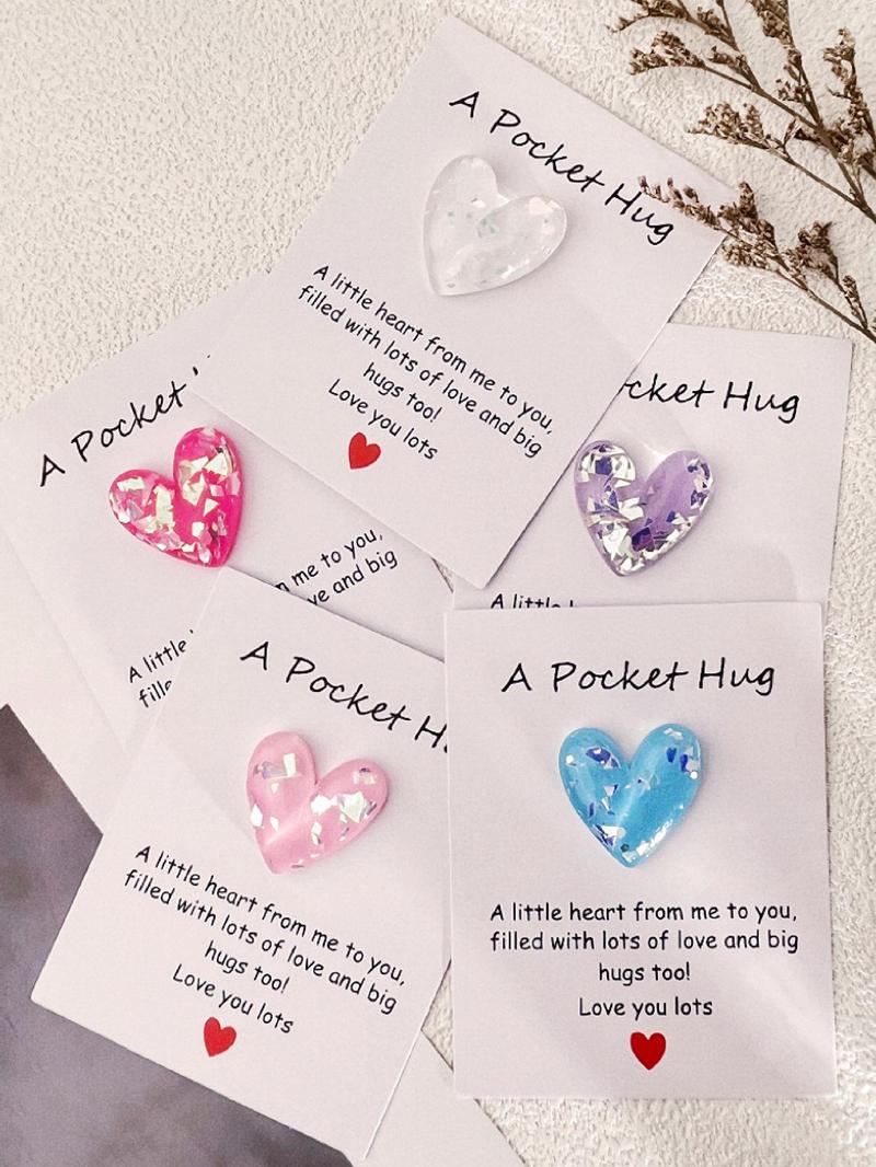 Product Introduction of Heart Shaped Resin Gift, Cute Cartoon Heart Shaped Gift for Women & Girls, Fashion Accessories for Daily Wear 0