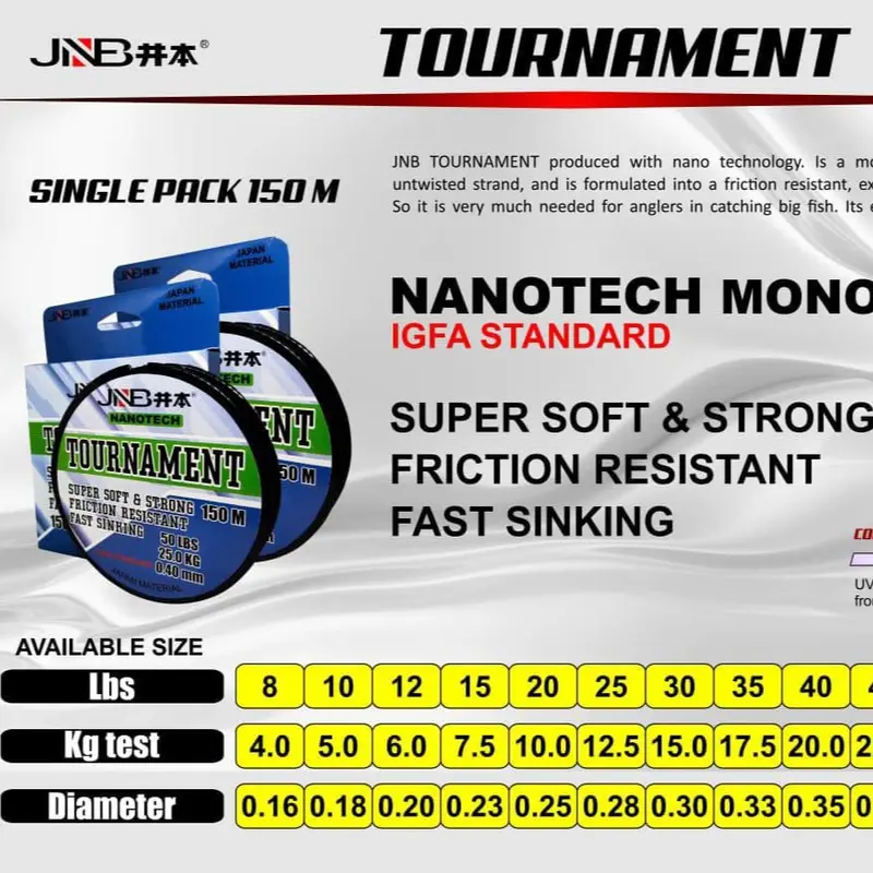 Senar Pancing JNB Tournament Original Import 0