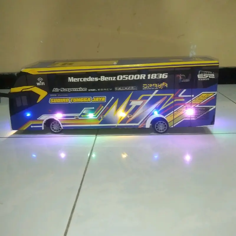 Miniatur bus telolet Basuri  DRAKA Lampu Toy 2