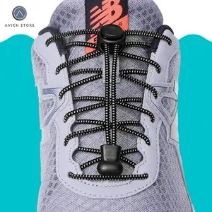 TALI SEPATU KARET ELASTIS SHOE LACES PREMIUM QUALITY hitam shoes