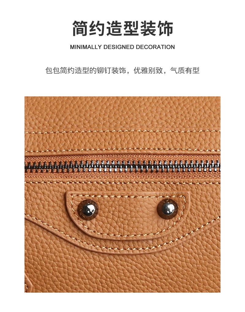 Product Introduction of Wholesale Genuine Leather Women's Bag Autumn and Winter New Casual Simple First Layer Cowhide Messenger Bag Women's Portable Shoulder Bag messenger  bag handbag  women 3