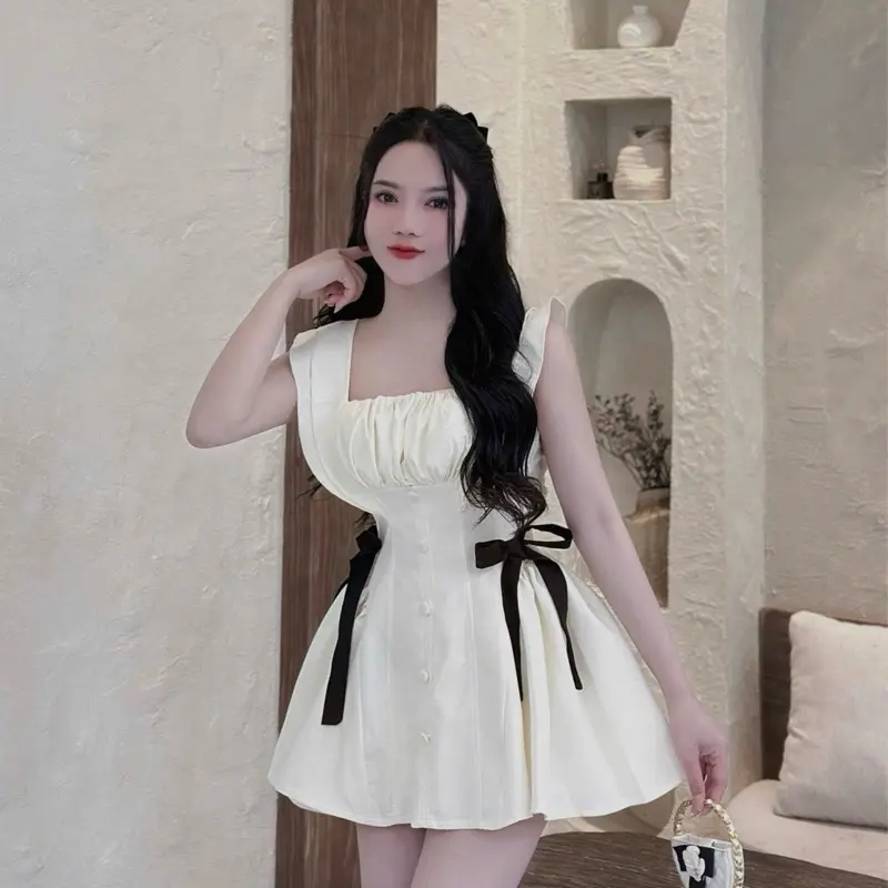 Váy thô cánh tiên đính nơ eo xinh 1